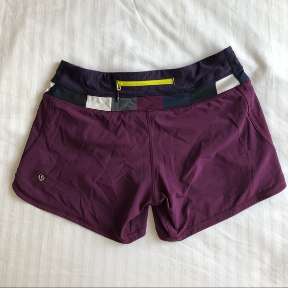 Lululemon 4.7” Purple Lined Running Shorts - Picture 4 of 7